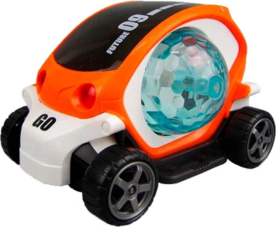 NKL 4D Stunt Car Disco Lights, Bump & Go Toy with 360 Degree Rotating_VR133(Multicolor)