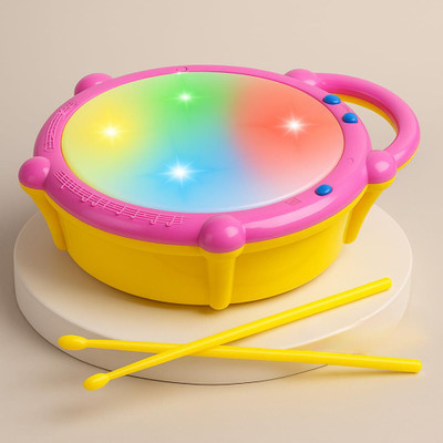 KOBBET Musical Toys for Kids 3D Flash Drums with Lights & Musical Good Quality Plastic(Multicolor)