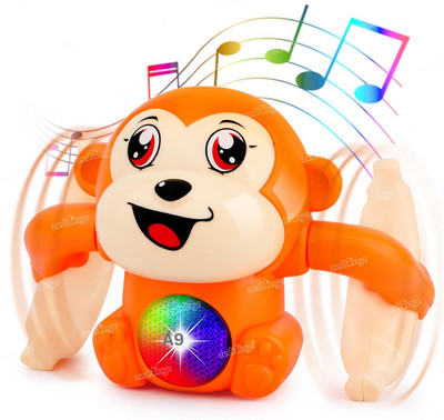 Kid Kraze Dancing Monkey Musical Toy for Kids with Light, Sound and Touch Sensor MON83(Multicolor)
