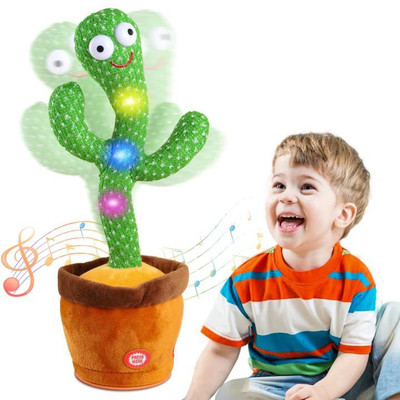 Toyvala Dancing Cactus Musical Toy Can Sing, Wriggle & Repeat The Recording-12(Green, Brown)