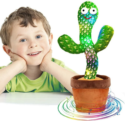 Adhira Toys Smart Dancing Talking Cactus with LED Lights & Recording Function toy for kids(Multicolor)