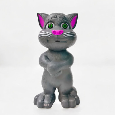 SNM97 Talking Tom Cat Toy For Kids Intelligent Speaking Repeats & Music_54(Grey)