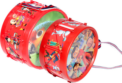 khushi enterprise Kids Musical Drum Set, 17.4 x 9.2 cm & 20.3 x 10.7 cm, Red, 2 Drums with Sticks(Red)