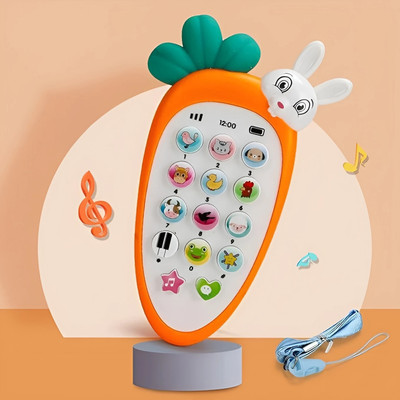 JSG mobile phome desigh cordless musical kids toy for babies with light rabbit phone(Multicolor)