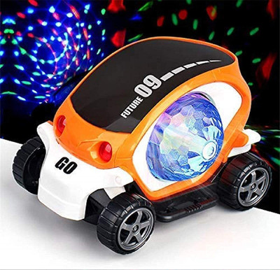 AKTOM 09 Future Musical Stunt Car Rotate mini 360° with Flashing Light(Multicolor)