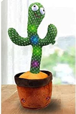 AS TRADERS Special Dancing Cactus Talking Toy Cactus Plush Toy Pack Of 1 (Multicolor)(Green)