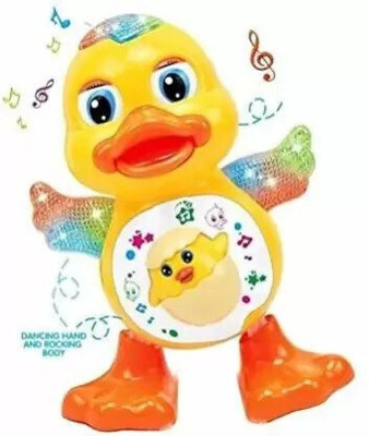 FineArts Dancing Duck With Music and 3D Flashing Lights For Babies(Multicolor)