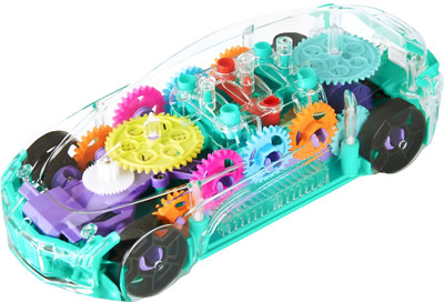 Aseenaa Transparent Concept Car Toy With Music, 3D Lights & 360 Degree Rotation For Kids(Multicolor)
