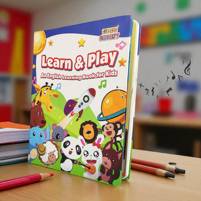 SPEEDFOX Musical English Learning Book for Kids–Learn & Play Animal Sound Book with Music(Multicolor)