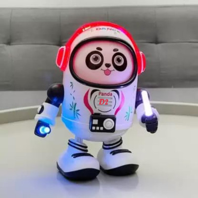 AS TRADERS Cute Space Dancing Panda With Music and 3D LED Light A96(Multicolor)