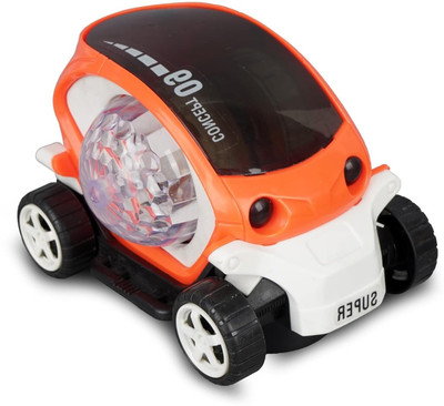 NKL Stunt Car 4D Disco Lights, Bump & Go Toy with 360 Degree Rotating_UE156(Multicolor)