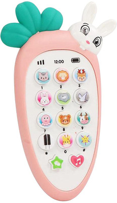 Tiptop Radish Style Cute Rabbit Face Pretend Play Cell Phone Toy(Multicolor)