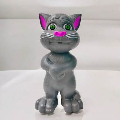 SNM97 Talking Tom Cat Toy For Kids Intelligent Speaking Repeats & Music_206(Grey)