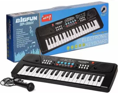 Haulsale BF-430 37 Key Piano Keyboard | DC Power Option, Microphone, Multi-Function-245(Black)