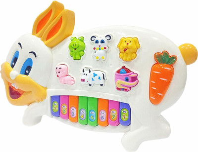 Mahi Zone Rabbit Musical Piano Toy with Flashing Light, Sound RP_31(Multicolor)