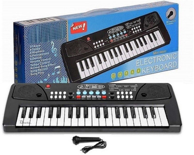 Devta Kids Piano Keyboard, Piano for Kids with Microphone Portable Electronic Keyboards for Beginners 37 Keys Musical Toys Pianos for Boys Girls 3-12 Ages(Black)