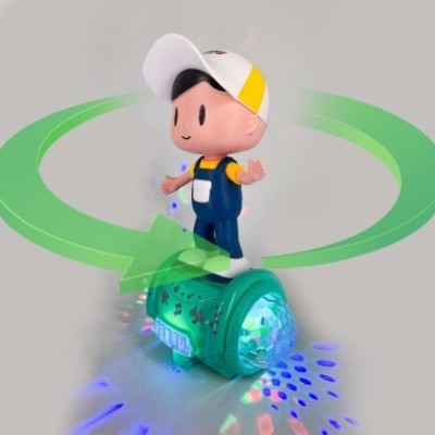 Tenmar Dancing Boy Toy for Kids, Musical Dancing Boy with 360*Rotation Light &Sound(Multicolor)