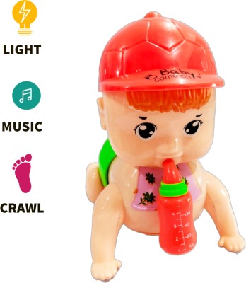 ROZZBY Crawling Toy for Kids 3D Lights & Musical Crawling Toy for Babies(Multicolor)