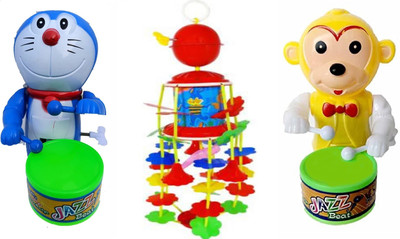 MS TOYS DORE-RED JHO-MONKEY-00.3 Drummer Toy with Drumming and Dancing Action for Kids(Multicolor)