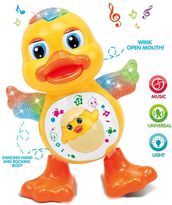GoBaby Dancing Duck with Music Flashing Lights and Real Dancing Action Toy(Multicolor)