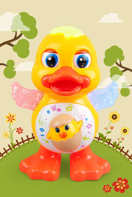 GoBaby Dancing Duck with LED Lights Flashing and Music Smart Singing Duck Toy(Multicolor)