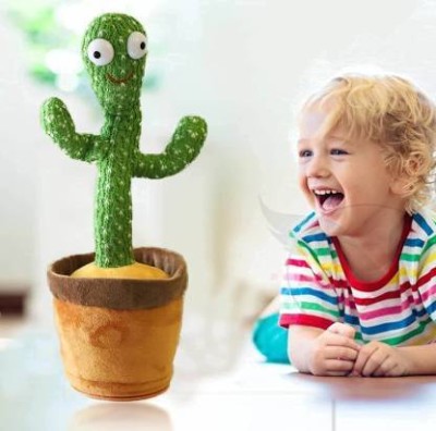 NAYARATOYS Cactus Plush Toys, USB Charging Cactus Dancing Musical Baby Toys(Multicolor)