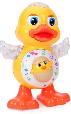 Just97 Dancing Duck with Music Flashing Lights and Real Dancing Action_249(Yellow)