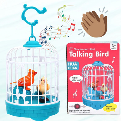 BITWEAVE Cute repeat talking toy bird with fun voice effects and bird songs(Multicolor)