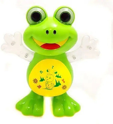 Goyal's Dancing Frog Toy with LED Lights Flashing and Music(Green)
