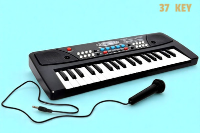 Kid Kraze 37-Key Musical Piano Keyboard with Microphone 430A1 Song Record Feaure_L580(Black)