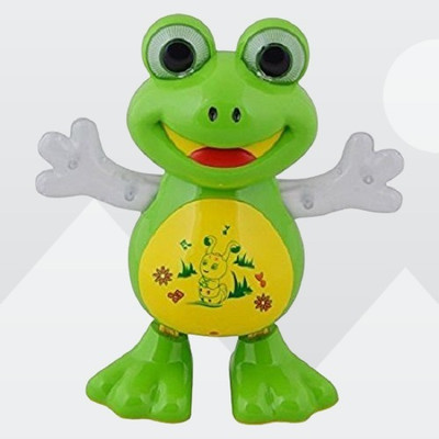 PromoCart Dancing Frog with Flashing LED & Music – Smart Interactive Singing Frog Toy(Multicolor)