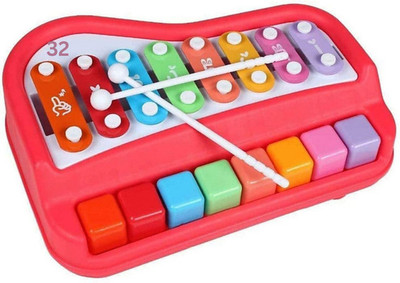 Just97 Musical Multi Keys Xylophone and Piano for Kids26(Red)