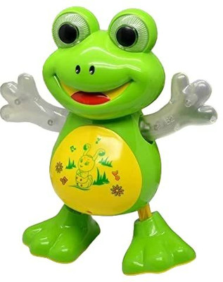 markten Action Dancing Frog Music Sound Flashing Lights with Real Dancing(Green)