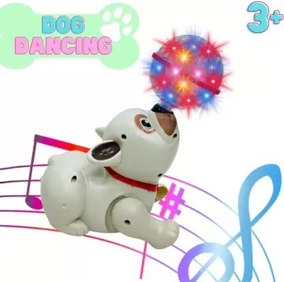 Tirth Musical Dancing Dog Toy with Flashing Lights(Multicolor)