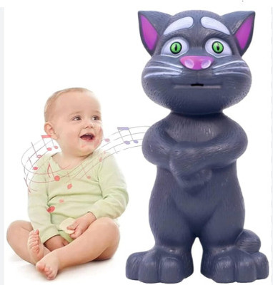 Tiny Tales Talking Tom Cat, Speaking(IND*7894) Robot Cat(Black)