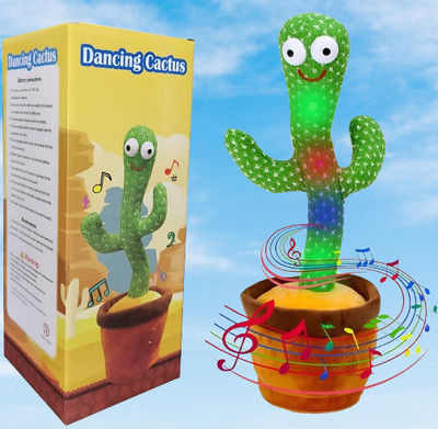 TOY NAGRI New Dancing cactus Toy Talking Repeat Bluetech Singing Toy 120 Songs(Multicolor)