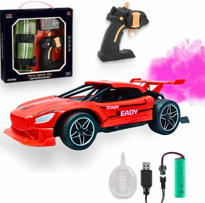 PAPASpace 1:22 RC Drift Car with Mist Spray,2.4GHz,Rechargeable, High-Speed Stunt Vehicle(Red)
