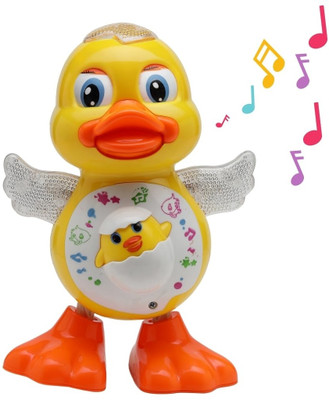HappyBive Dancing Duck Toy with Vibrant Light Effect & Musical Sound For Kids|75(Multicolor)