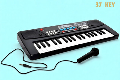 Kid Kraze 37-Key Musical Piano Keyboard with Microphone 430A1 Song Record Feaure_P825(Black)