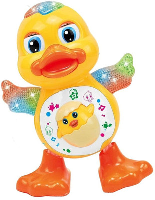 TotVerse Dancing Duck Toy with Vibrant Light Effect & Musial Sound | Best Dancing Toy(Yellow)