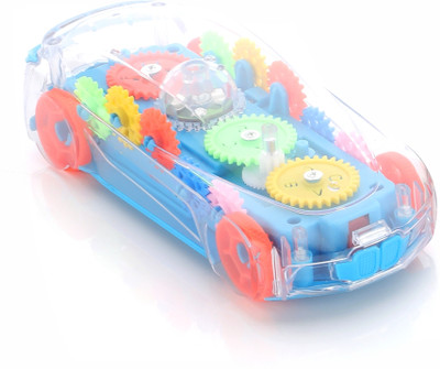 CHANAK Transparent Gear Car For Kids, Concept Gear Car With Music & Light Toy For Kids(Blue)