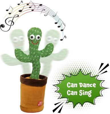 HappyBive Dancing Cactus Talking Plush Toy with Singing & Recording Function For Kids|26(Green)