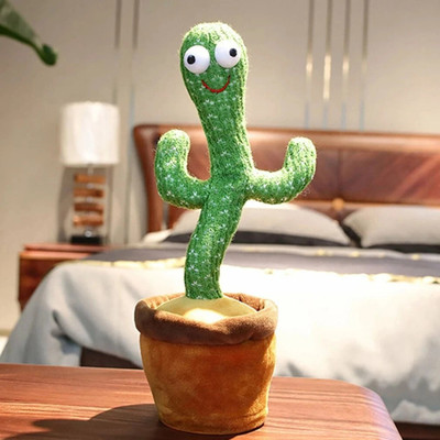 HouseOfCommon ™Dancing & Singing Cactus Recording Toy for Kids | Repeates What You Say(Green)