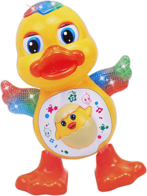 Aseenaa Duck With Walking, Dancing, Music & 3D Lights Feature For Babies, Toddlers(Yellow)