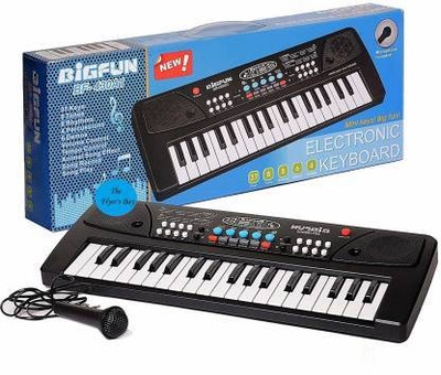rajesh enterprises BIGFUN 37 Keys Electric Keyboard Piano with Microphone(BF-430A1) (White)(Black, White)