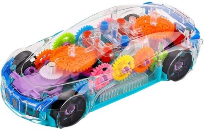 Mira Farmcraft 3D Concept Super Car 360 Degree , Gear Simulation Car Sound & Light Transparent(Multicolor)