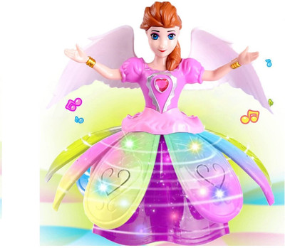 Winwega 360 Degree Rotating Princess Musical Dancing Action Angel Girl Toy(Multicolor)