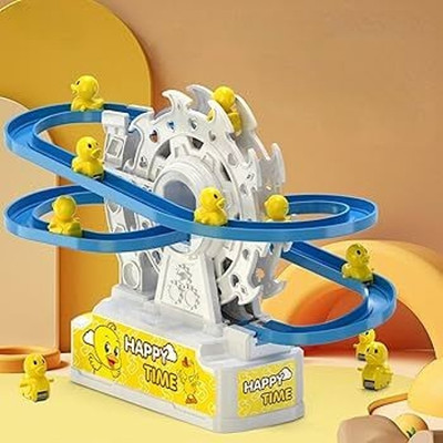Goyal's Duck Roller Coaster Toy for Kids – Climbing Track with 3 Cute Ducks(Multicolor)