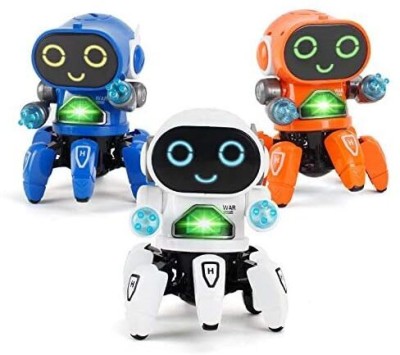 Tinywonders Musical Bot Robert Multicolour(Blue, Orange, White)