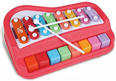 M-Alive key Xylophone Toy KeyBoard 2 in 1(Multicolor)